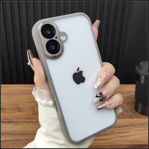 Gray Frosted Case with Metallic Camera Frame